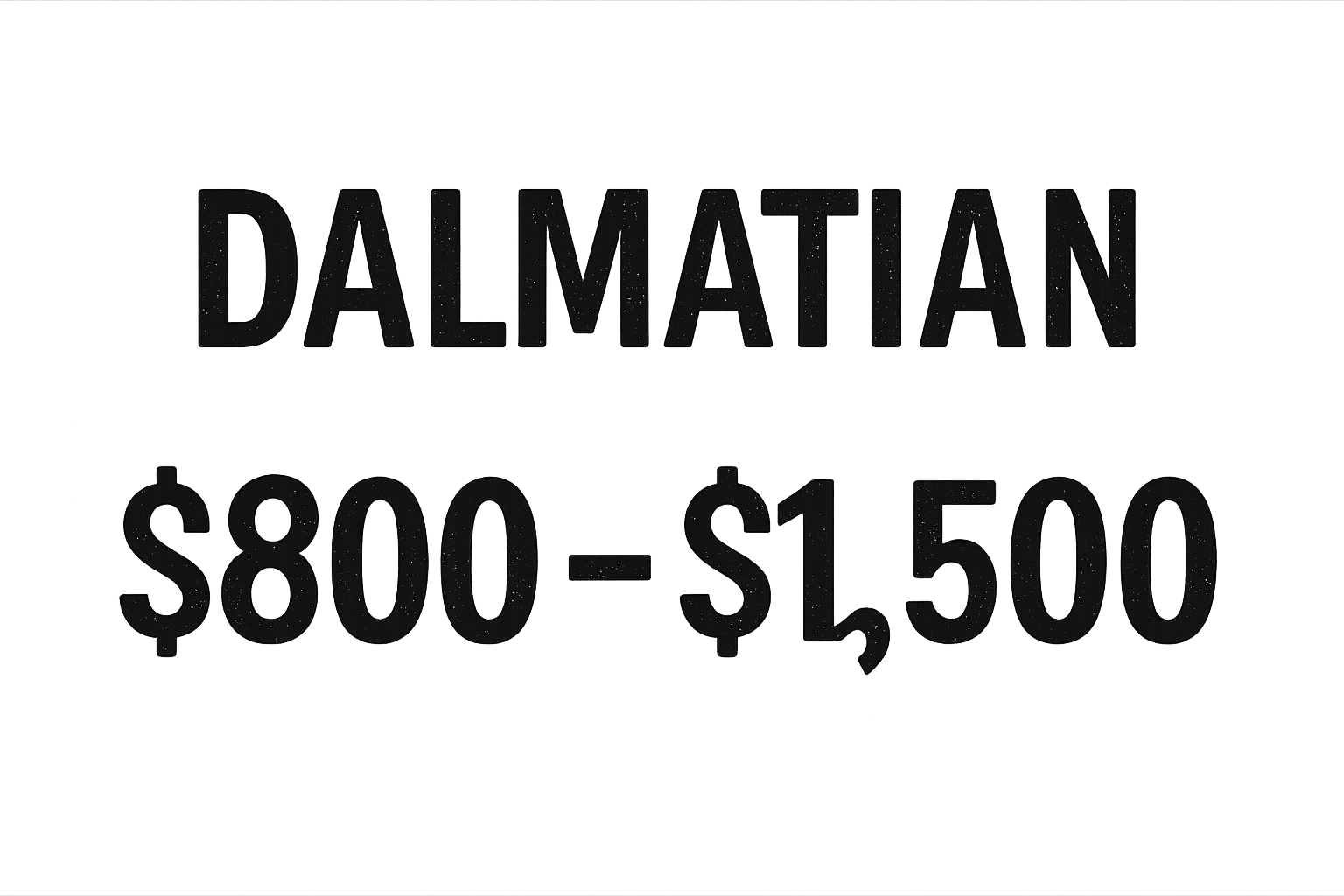 how much does a dalmation cost